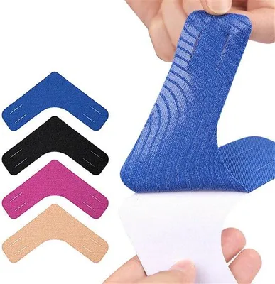 Produktbild von Elastische Kinesiologie-Sporttape, 20er Pack, V-Form, elastisch, atmisch, Selbstklebend