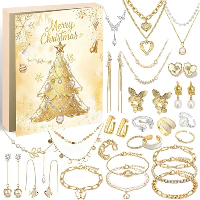 Produktbild von Adventskalender 2026 für Damen, 24 Schmuckstücke, Weihnachtskalender