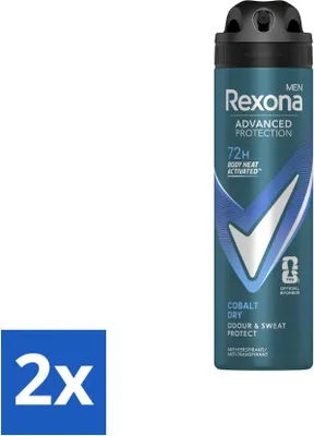 Zdjęcie produktu dla Rexona Men - Dezodorant w sprayu - Cobalt Dry - Sporty Freshness - 150 ml - Value pack - 2 szt