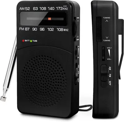 Immagine prodotto di Radio a manovella per campeggio e attività all'aperto - Dinamo ad azionamento automatico - Radio di emergenza - Dispositivo da viaggio e di sopravvivenza