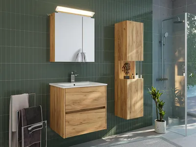 Produktbild von Badmöbelset 3-teilig "Limes 60" Eiche Gold