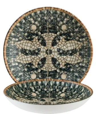 Produktbild von Mesopotamia Mosaic Black Bloom Teller tief 23cm - 6 Stück