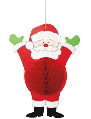 Produktbild von Weihnachtsmann Wabenball Hängedeko 35cm