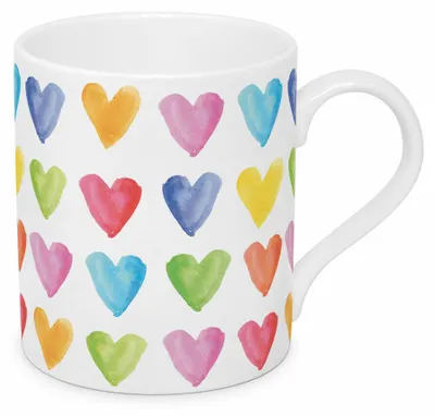 Immagine prodotto di PPD Aquarell Hearts  Mug, Tasse, Becher, Kaffeetasse, Bone China, 350 ml, 165201459