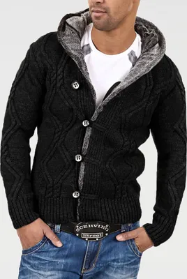 Produktbild von CARISMA Herren Strickjacke CRCEDR Grobstrick-Zopfmuster