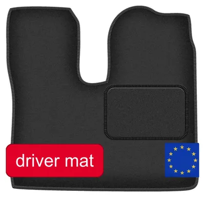 Image de Tapis de conducteur, coupe sur mesure, matériau résistant, gris