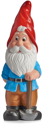 Produktbild von Ibergarden Gartenzwerg Figur mit roter Mutze - Keramik - 38 cm