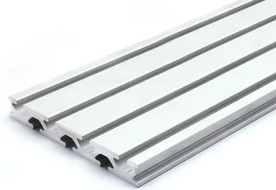Produktbild von Länge 50mm - Aluminiumprofil 20x152S Plattenprofil I-Typ Nut 8 (schwer), silber eloxiert. Aluminium Profil 20x152 Alu Profile 20 x 152 Systemprofil