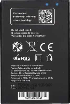 Produktbild von AKKU passend für LG K10 (2017) 2800 mAh Li-Ion Blue Star PREMIUM