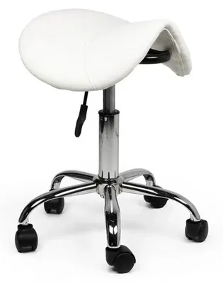 Produktbild von Sattelhocker Weiß Auf Räder