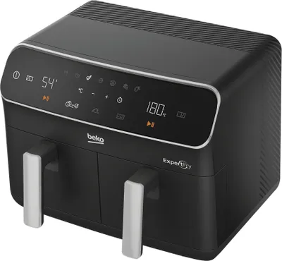 Produktbild von Beko FRL5388B, Heißluftfritteuse, 4,25 l, Doppel, Schwarz, Berührung, Eigenständig