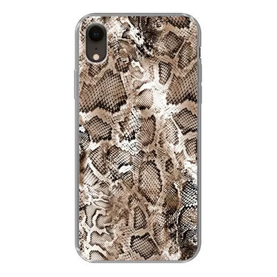 Produktbild von MuchoWow® Handyhülle Schutzhülle Hülle für iPhone XR Tiermuster - Schlange - Haut Silikon Softcase Handy Hülle - Schutzdeckel