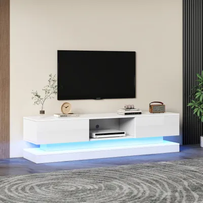 Produktbild von TV-Schrank mit LED-Beleuchtung, TV-Boards mit Schubladen, App-Steuerung,für 60-Zoll-Fernseher