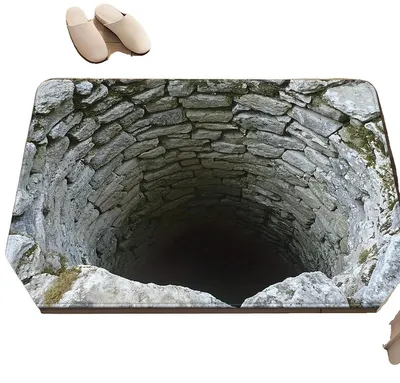 Obrázek produktu pro Podlahová rohož, 3D vzor, protiskluzová podložka, 50 x 80 cm (19 x 31 palců)