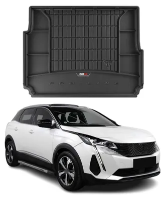 Image de Tapis de Coffre pour Peugeot 3008 2016-2024 Hybrid Noir TPE