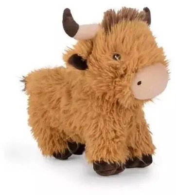 Imagen del producto de Muñeco de peluche de una vaca de raza Highland escocesa, 35 cm, juguete de peluche para niños
