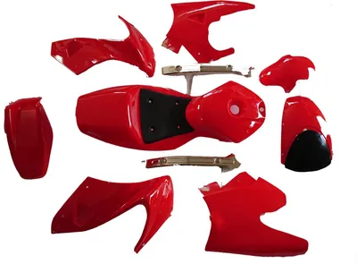 Produktbild von Verkleidungs Set komplett Rot mit Sitzbank Pocket Bike