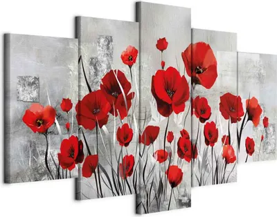 Produktbild von Vlies Leinwandbild - Scarlet Cloud 225x112.5 cm Blumen b-A-0001-b-n