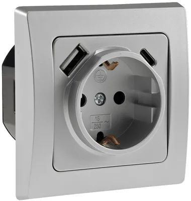 Produktbild von DELPHI Schutzkontakt-Steckdose, USB-C / PD, Unterputz