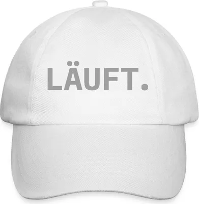 Produktbild von Spreadshirt Stromberg Läuft Baseballkappe, One size, Weiß/Weiß