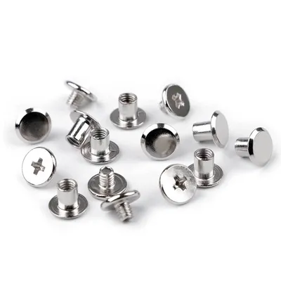 Schraubnieten Buchschrauben 10Stk Ø 10mm / 8,7 mm platin