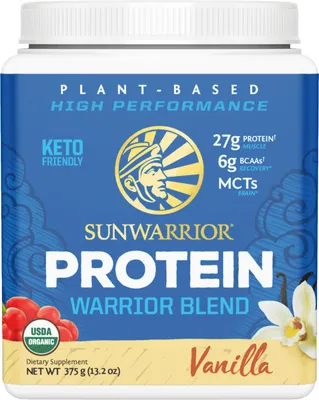 Produktbild von Sunwarrior Warrior Blend Organic (375g) Vanilla - Eiweiße - Veganes Eiweiß