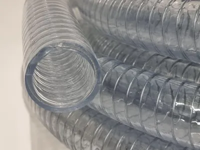 Productafbeelding van PVC spiraalslang zuigslang druk & transportslang 25 mm / 10 m Transparant