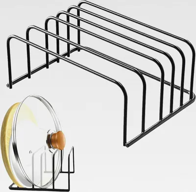 Produktbild von Schneidebrett Halter, Schneidebrett Ständer, Schneidebrett Halterung, Topfdeckelhalter SchneidebrettOrganizer Ständer Topfpfannendeckel Halter Für Küche, SchneidebrettUnd Backgeschirrhalter