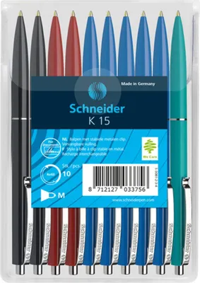 Immagine prodotto di Schneider S-3081-2-3-4 Balpen K15 10S Assorti Kleuren In Headerbag