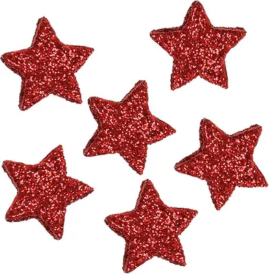 Produktbild von Stern Streudeko Glitter Rot 1,5cm 144 Stück Weihnachtsdeko Advent Deko