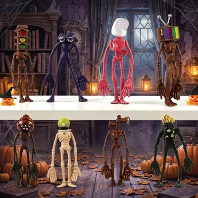 Obrázok produktu pre Sada figúrok na Halloween, 8 kusov, s motívom hororových monštier, na dekoráciu
