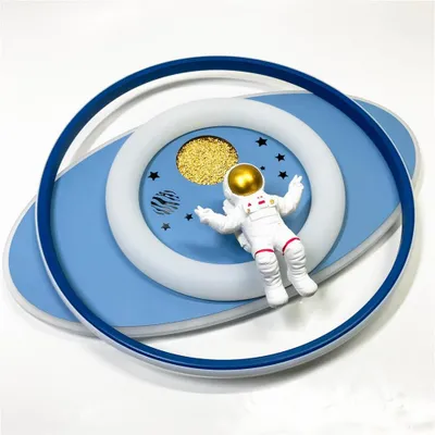 Zdjęcie produktu dla Lampa sufitowa LED GHiycotdl, 58 cm, kreatywna lampa sufitowa z astronautami z kreskówek z pilotem, ściemnialna lampa sufitowa do pokoju dziecięcego, sypialni, lampy sufitowej, salonu, pokoju dziecięcego