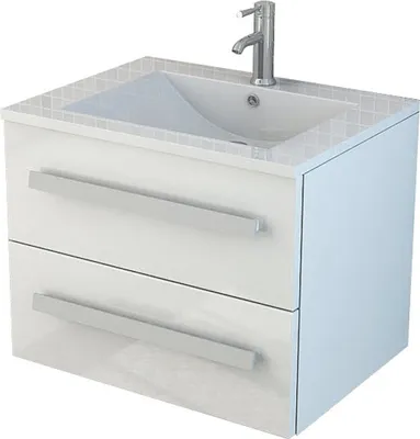 Produktbild von Waschbecken Waschtisch Badset Arosa II weiss mit Softclose
