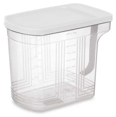 Produktbild von Kunststoffbehälter mit Messbecher und Griff, 2,5 l