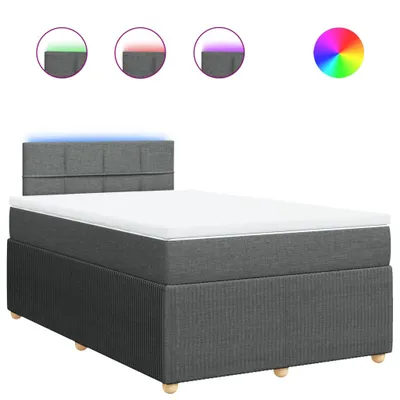 Produktbild von vidaXL Boxspringbett mit Matratze Dunkelgrau 120x190 cm Stoff