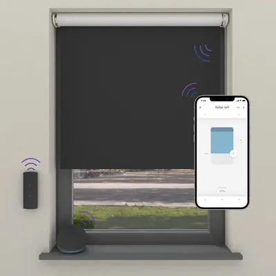 Produktbild von Cocoon Home Elektrisches Rollo für Smart Home 120x190 - Verdunkelnd - Anthrazit