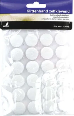 Obrázok produktu pre kangaro K-5062 kangaro suchý zips, priemer: 20 mm, biely
