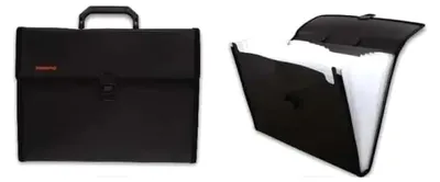 Produktbild von Schwarze Aktentasche mit Fächern und Griff