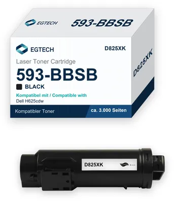 Produktbild von Toner kompatibel mit Dell 593-BBSB H625cdw H825cdw S2825cdn Schwarz