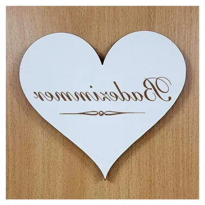 Produktbild von Herz SCHILD ca. 13 x 12 cm - selbstklebendes Bad Türschild