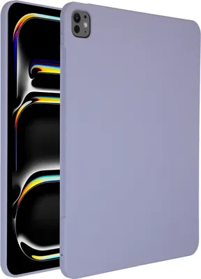 Produktbild von Accezz Liquid Silicone Back Cover mit Stifthalter iPad Pro 13 (2025) M5 / (2024) M4 - Lila
