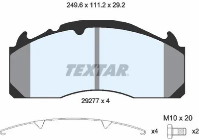 Produktbild von TEXTAR Bremsbeläge Bremsklötze 2927701