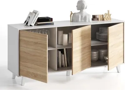 Produktbild von Kommode - Sideboard Weiß 41x154x75h cm