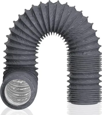 Produktbild von Flexibler PVC-Aluminiumschlauch Durchmesser 150 mm max. Länge 5 m für Wäschetrockner Dunstabzugshaube Rohrventilator Klimaanlage grau