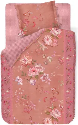 Produktbild von Pip Studio Perkal-Bettwäsche-Garnitur Tokyo Bouquet Farbe  Pink 200x200cm+2x80x80