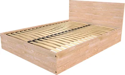 Produktbild von Bettkasten 2 Sitzer aus Massivholz mit Kopfteil - 140x200 - Roh (ohne Lack)