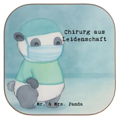 Produktbild von Mr. & Mrs. Panda Untersetzer für Gläser Chirurg Leidenschaft Design - Weiß - Geschenk, Spruch, Tassenuntersetzer, Coaster, gläseruntersetzer, Arzt, Krankenhaus, Mediziner