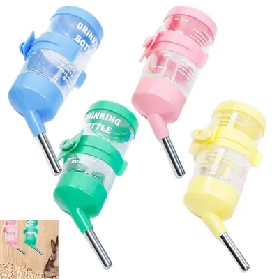4er-Set Hamster-Trinkflaschen 80 ml, für Kleintiere, Kaninchen, Igel