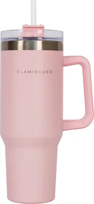 Produktbild von Thermobecher mit Strohhalm Edelstahl 1,18 Liter Rosa