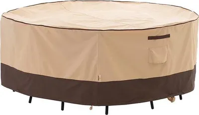 Image de Auvent de table robuste et imperméable, résistant aux UV, 128 x 71 cm, beige